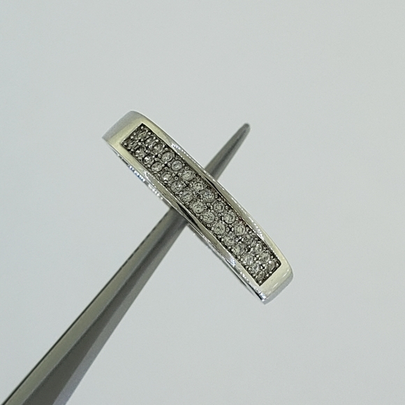 Dazzling Ladies 2 Pcs Silver Heart Shape Ring Set - Picture 6 of 8